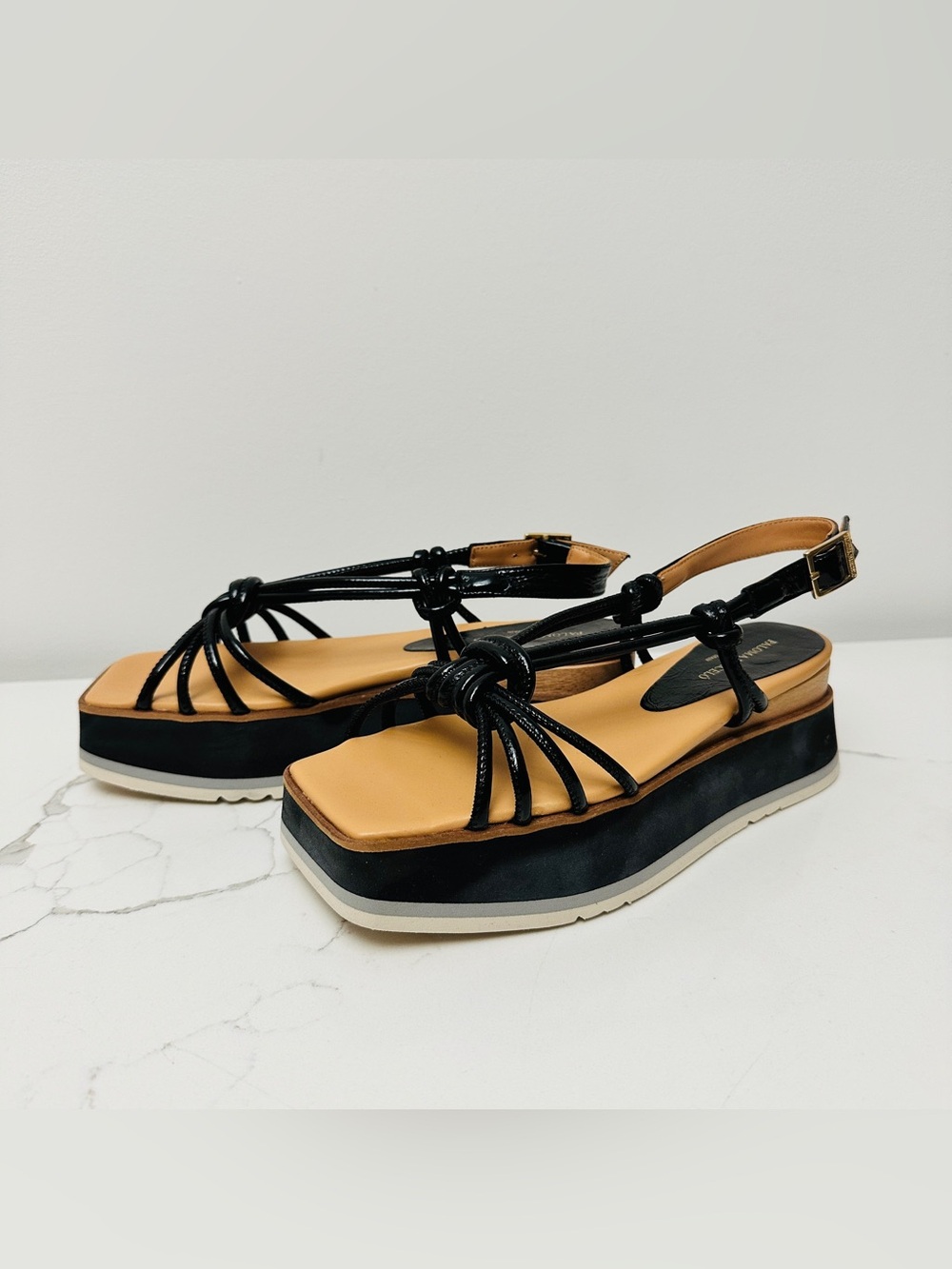 Paloma Barcelo Black Platform Sandals